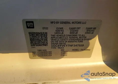 2022 Chevrolet Silverado K3500 High Country from USA, damaged, VIN 1GC4YVEY7NF347559